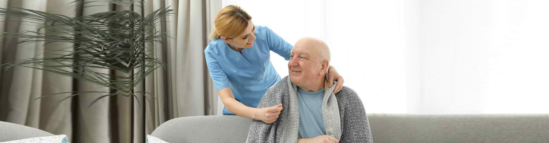 caregiver and patient smilling