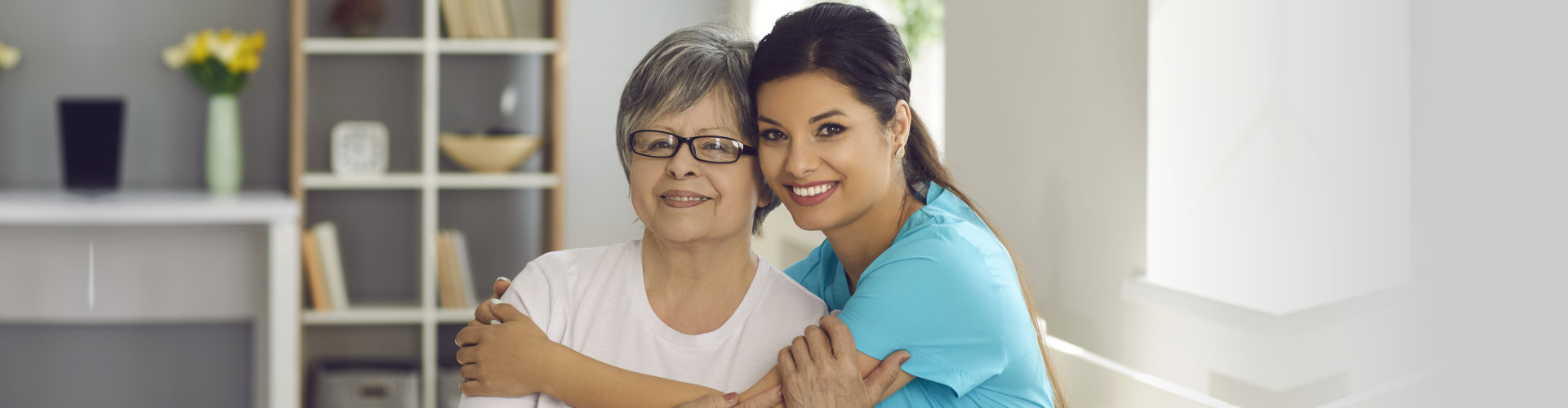 elder woman and her caregiver